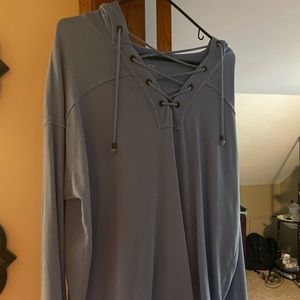 AERIE lace up hoodie